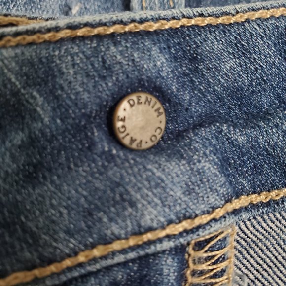 Paige Size 29 Shorts Jimmie Jimmie Denim Stretch Denim Jean 3" Medium Wash - Picture 10 of 11